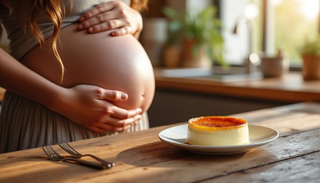 découvrez les risques et précautions liés à la consommation de crème brûlée pendant la grossesse pour assurer la sécurité de maman et bébé.