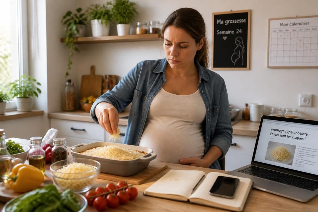 découvrez les risques potentiels pour le bébé et la future maman liés à la consommation de fromage râpé pendant la grossesse, et comment assurer une alimentation sûre et équilibrée.