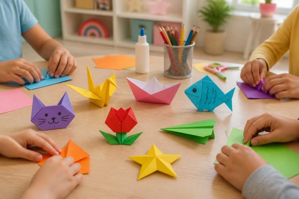 découvrez 7 modèles d'origami faciles pour enfants, parfaits pour éveiller leur créativité et développer leur motricité tout en s'amusant.