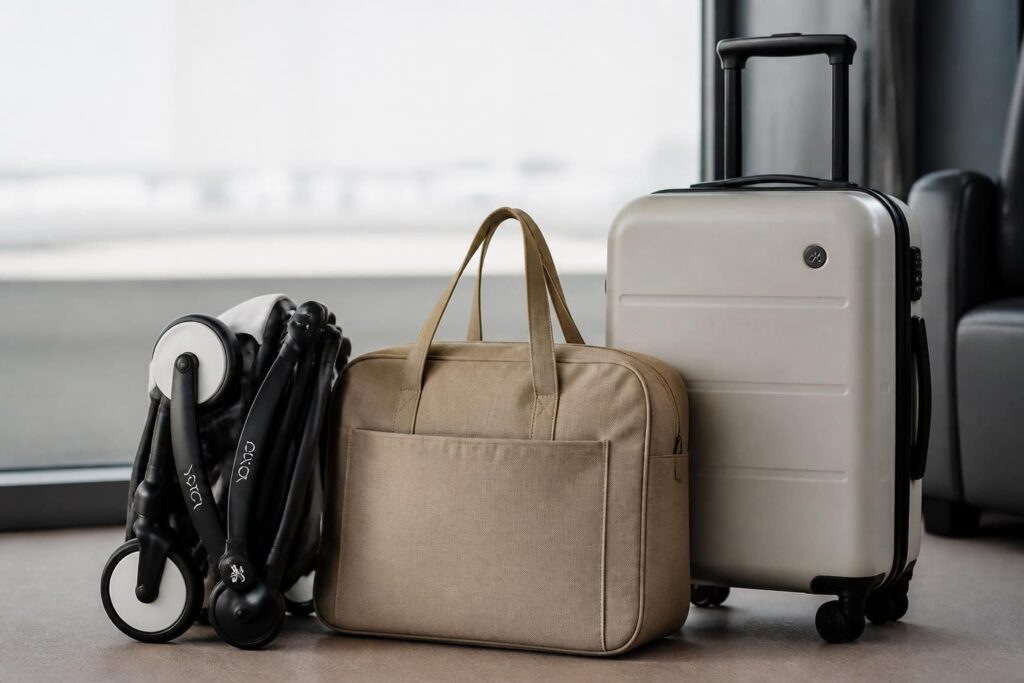 découvrez la taille compacte de la poussette yoyo pliée pour un rangement facile et pratique lors de vos voyages. idéale pour les déplacements, elle se glisse partout sans encombre.