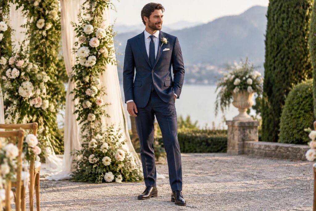 découvrez comment choisir le costume de marié bleu idéal : nuances, coupe et accessoires pour un look élégant et harmonieux le jour du mariage.